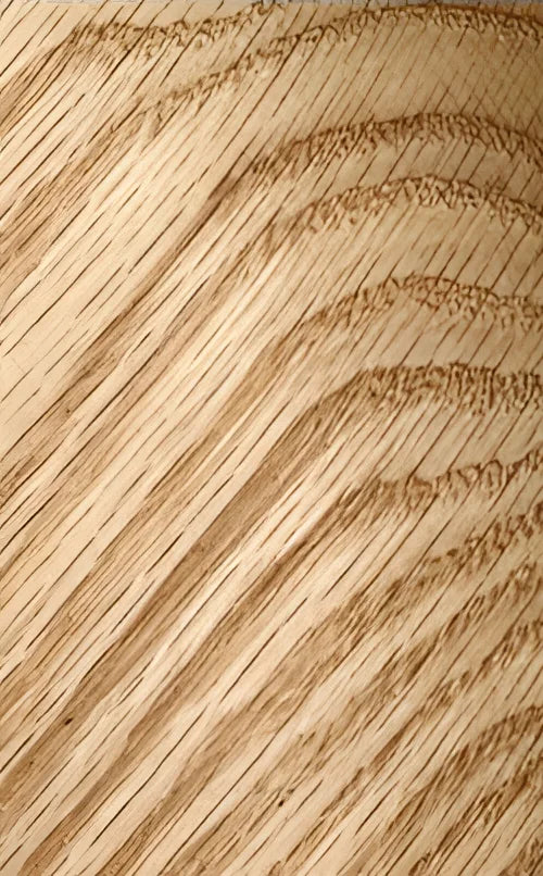 Detailed texture of light wood used in Nordic wall lamp, emphasizing natural grain and craftsmanship.