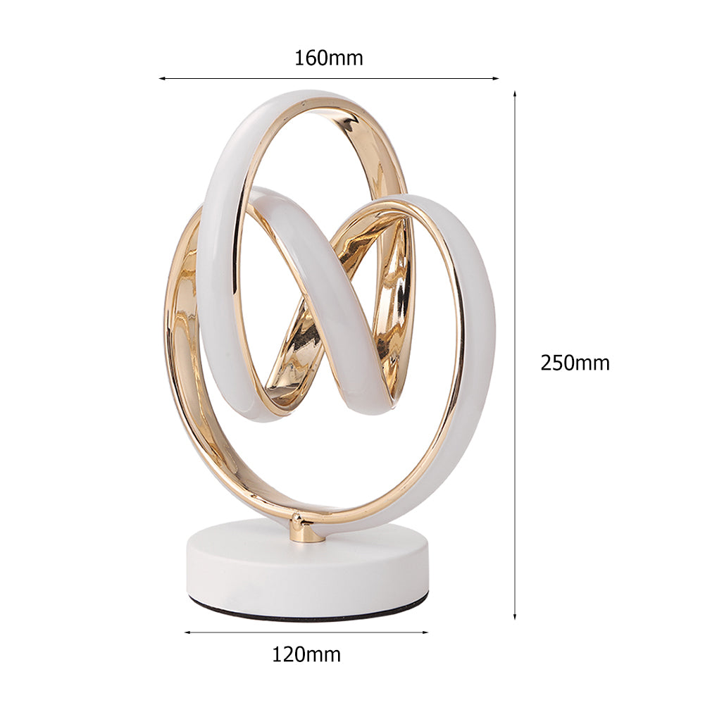 Modern spiralformad LED-bordslampa med varmt ljus