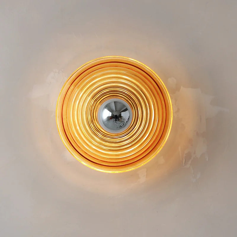 Retro vintage glass wall lamp
