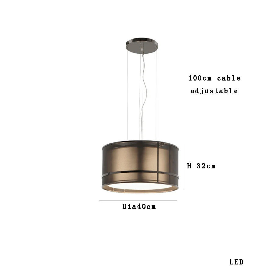 40cm diameter Italian designer ceiling chandelier with LED lighting and adjustable hanging cable for modern decor.