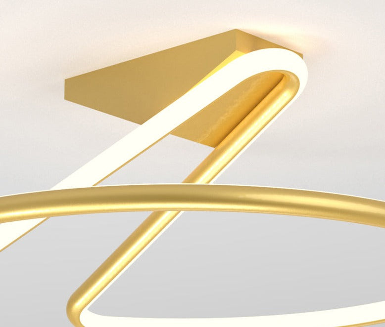 Nordic Minimalist Semi-Oval Ceiling Light