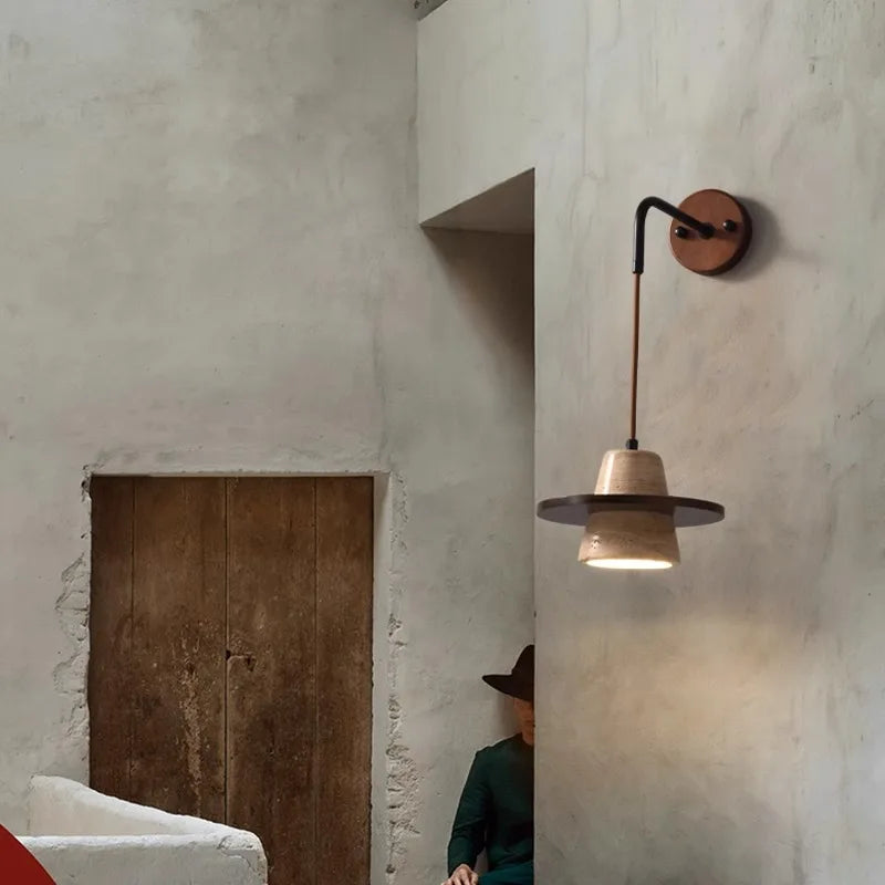 LUXE Travertijn stenen LED hanglamp