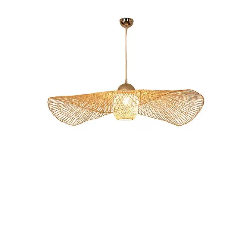 Vintage handmade rattan ceiling light