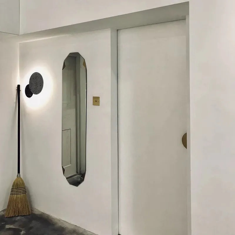 Industrial cement wall lamp