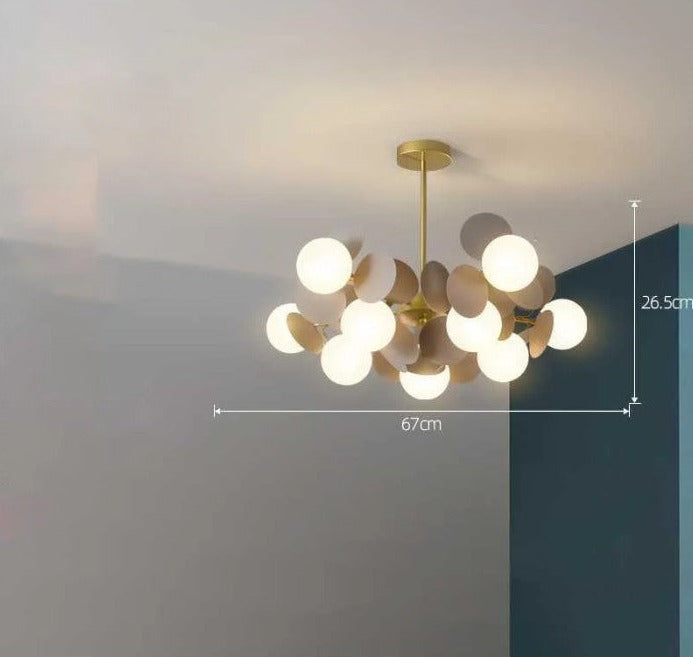 LUXE moderne glazen hanglamp met druivendesign