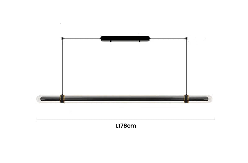 High end linear pendant light for bar counter