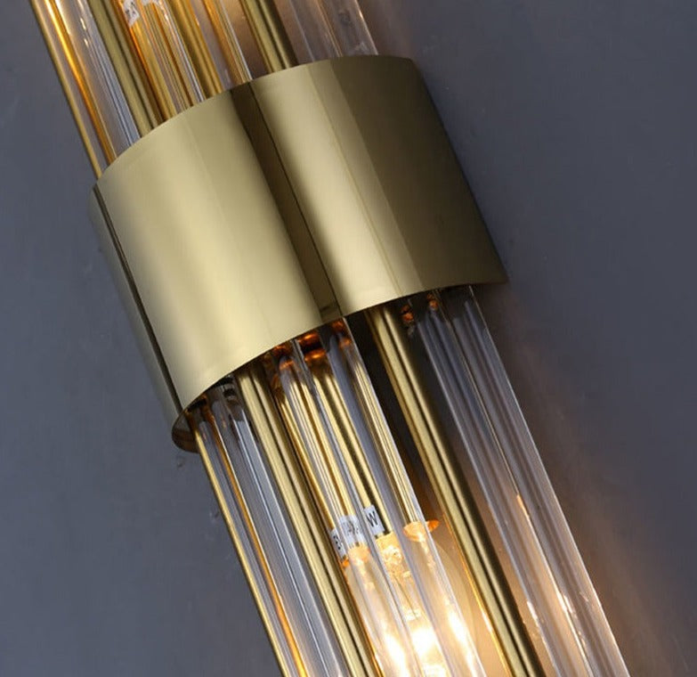 Gouden Kristallen Wandlamp