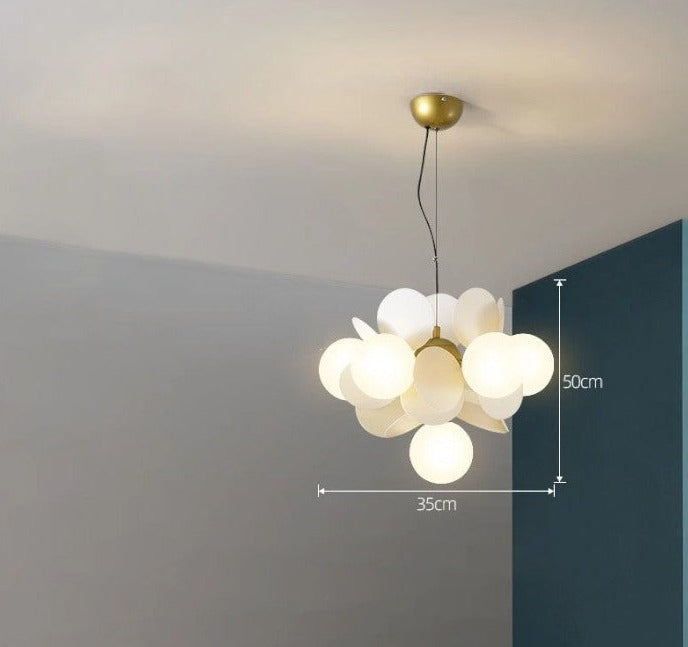 LUXE moderne glazen hanglamp met druivendesign