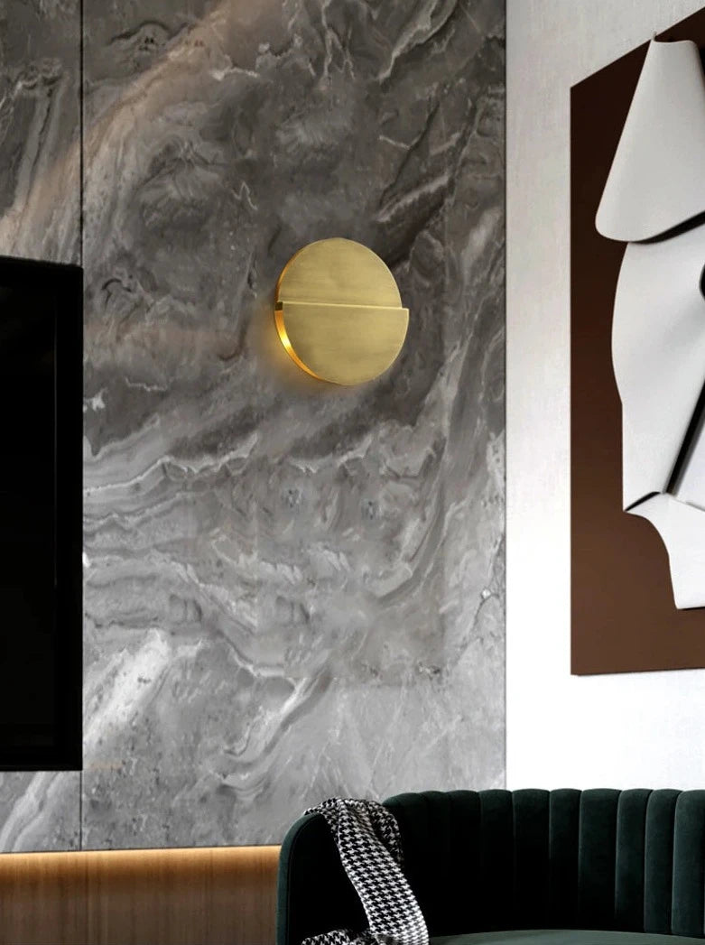 LUXELY modern copper ultra-thin wall lamp