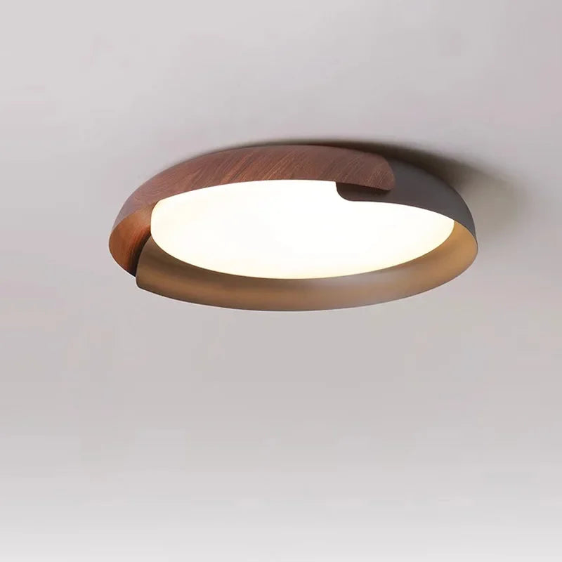 Plafonnier nordique minimaliste en bois