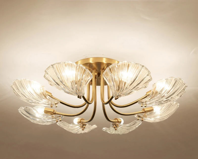Postmodern design glass shell chandelier