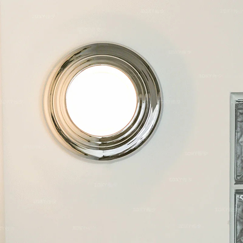 Chrome minimalist modern wall lamp