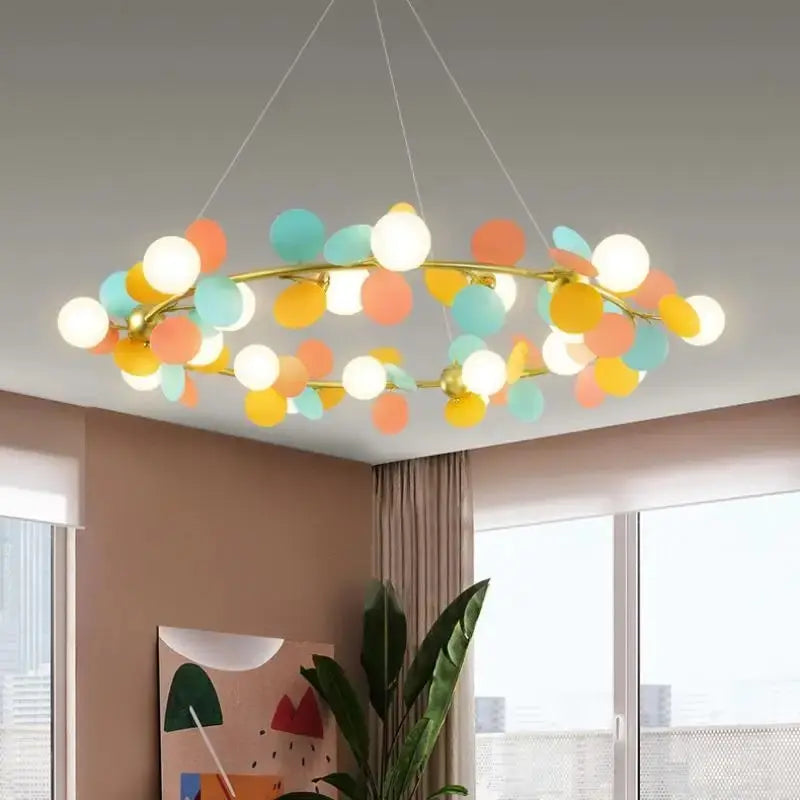 LUXE moderne glazen hanglamp met druivendesign