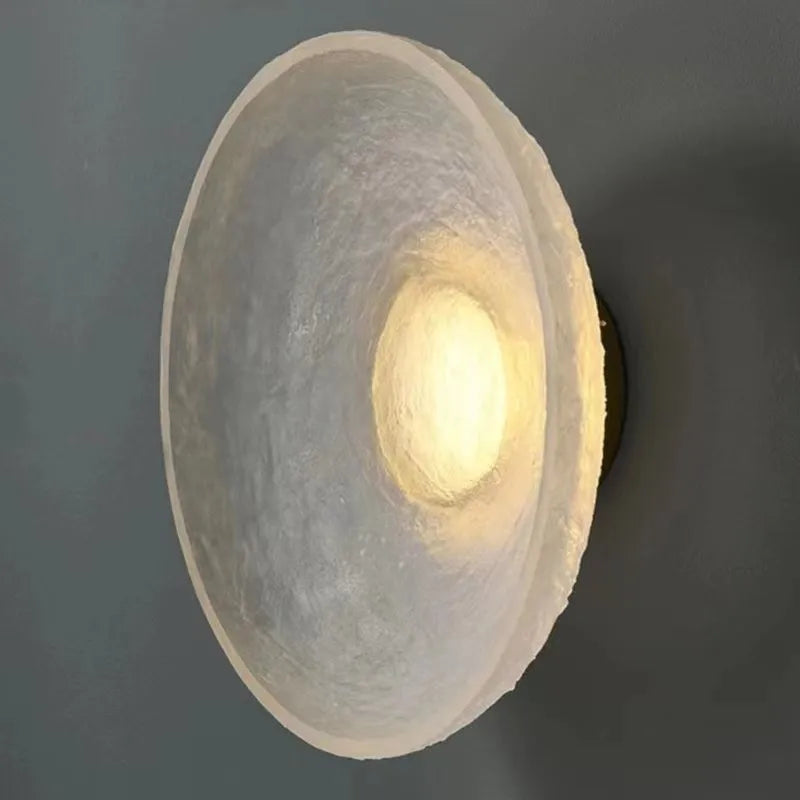 Frosted glass moon design sconce