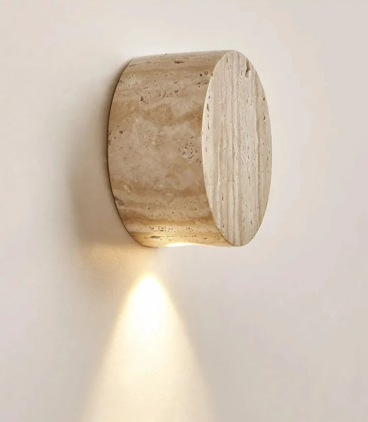 Travertine down wall lamp