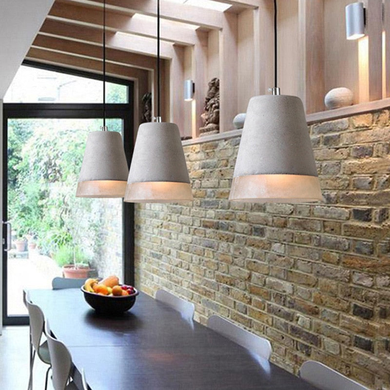 Wabi-Sabi taklampa i cement