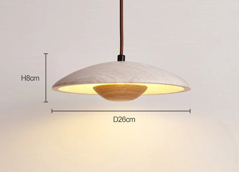 Suspension de chevet LUXELY LED crème style wabi-sabi