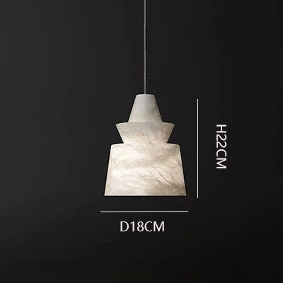 Lámpara colgante LED de mármol natural - Lámpara de techo contemporánea