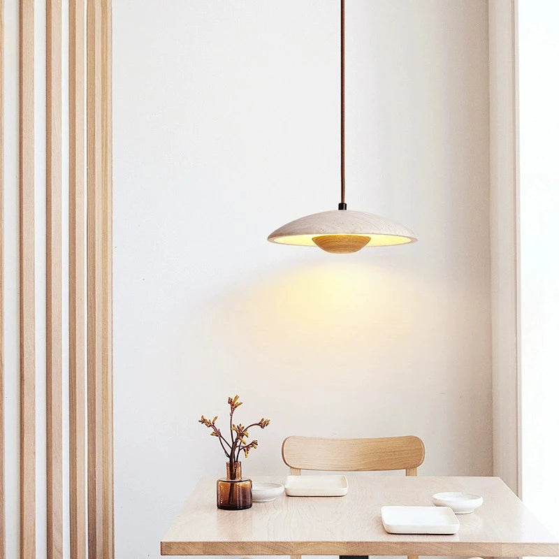 Suspension de chevet LUXELY LED crème style wabi-sabi