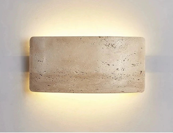 Aplique de piedra travertino ip65