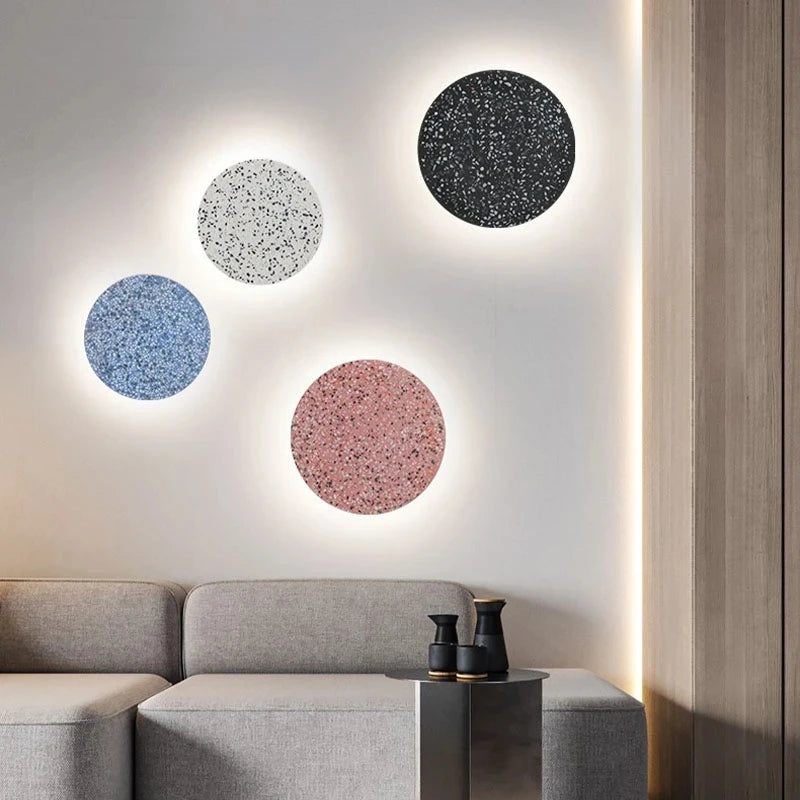 Industrial cement wall lamp
