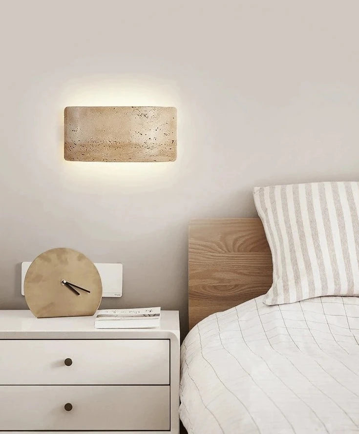 Aplique de piedra travertino ip65