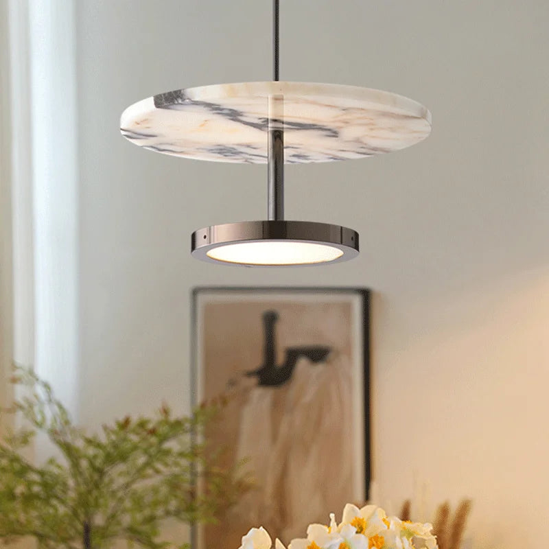 Alabaster modern luxury pendant light