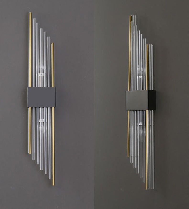 Gouden Kristallen Wandlamp