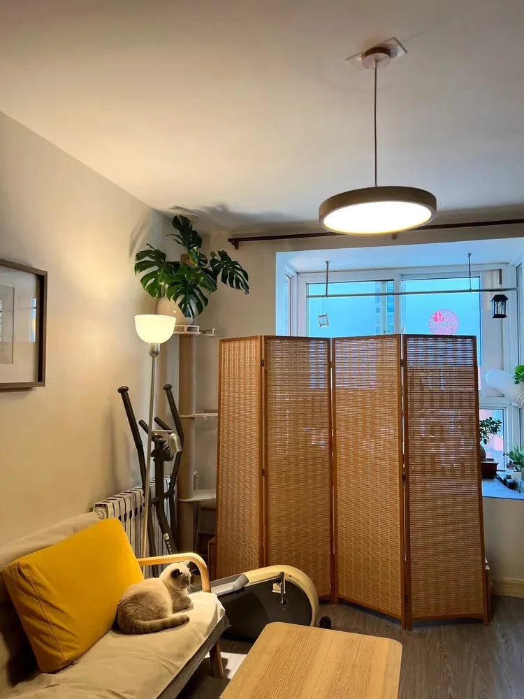 LUXE moderne japanse houten hanglamp voor de woonkamer