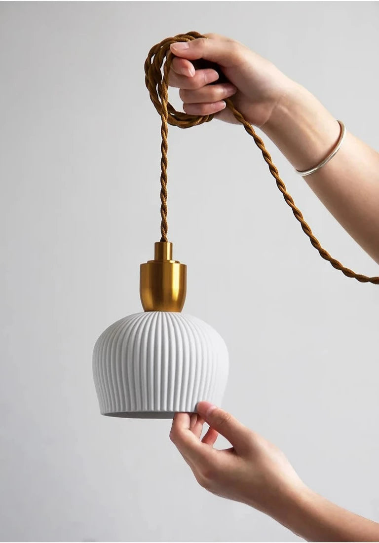 Ceramic pendant light