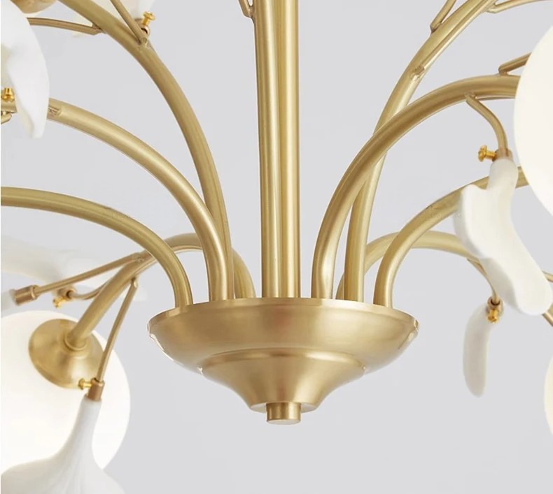Elegant modern chandelier with glass heads
