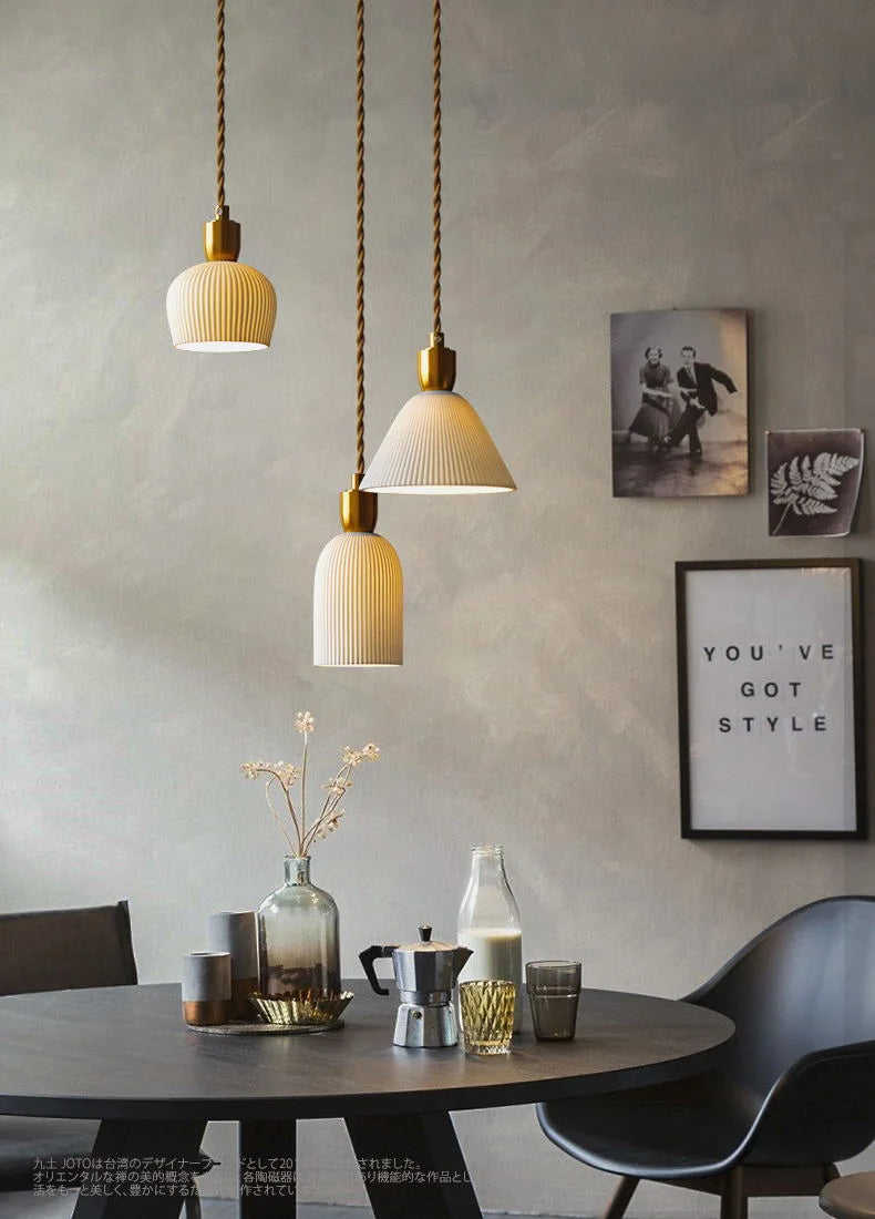 Dining ceramic pendant light
