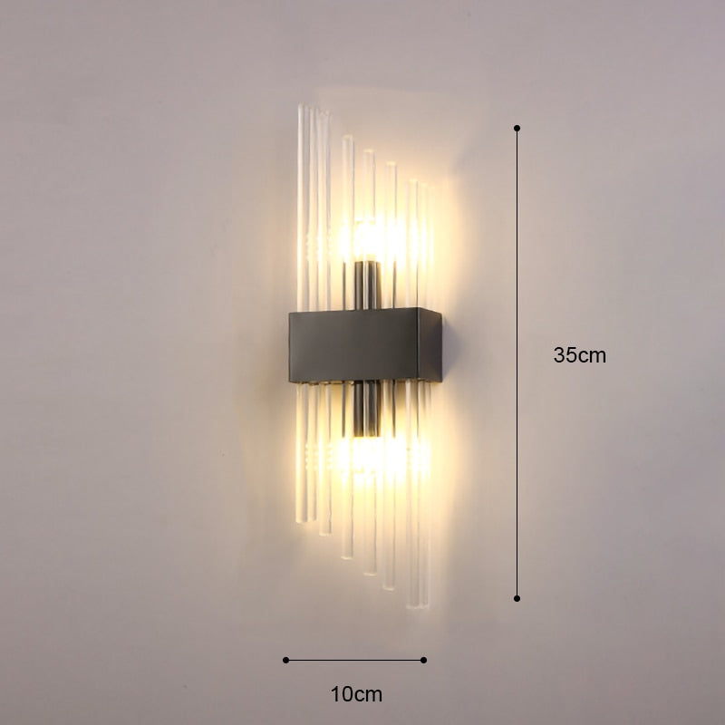 Gouden Kristallen Wandlamp