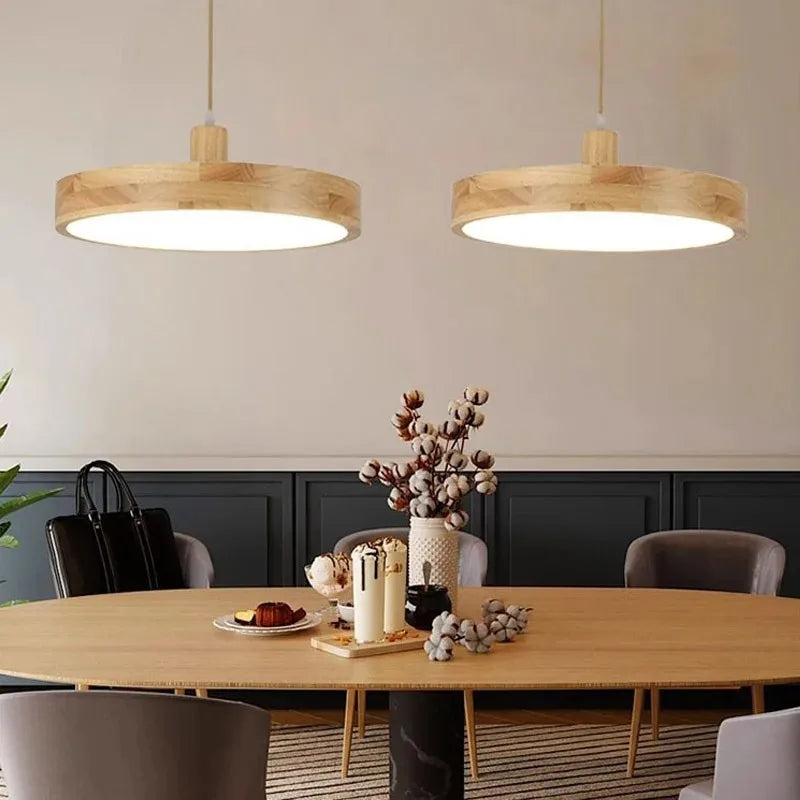 LUXE moderne japanse houten hanglamp voor de woonkamer