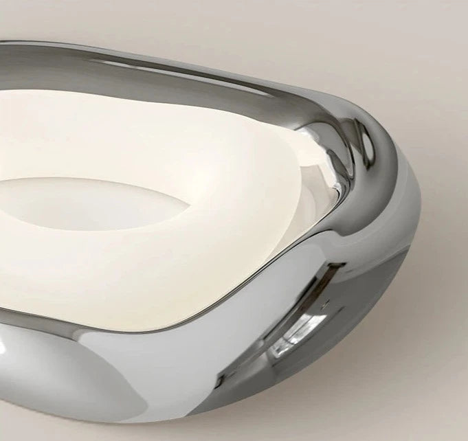 Zilveren design plafondlamp