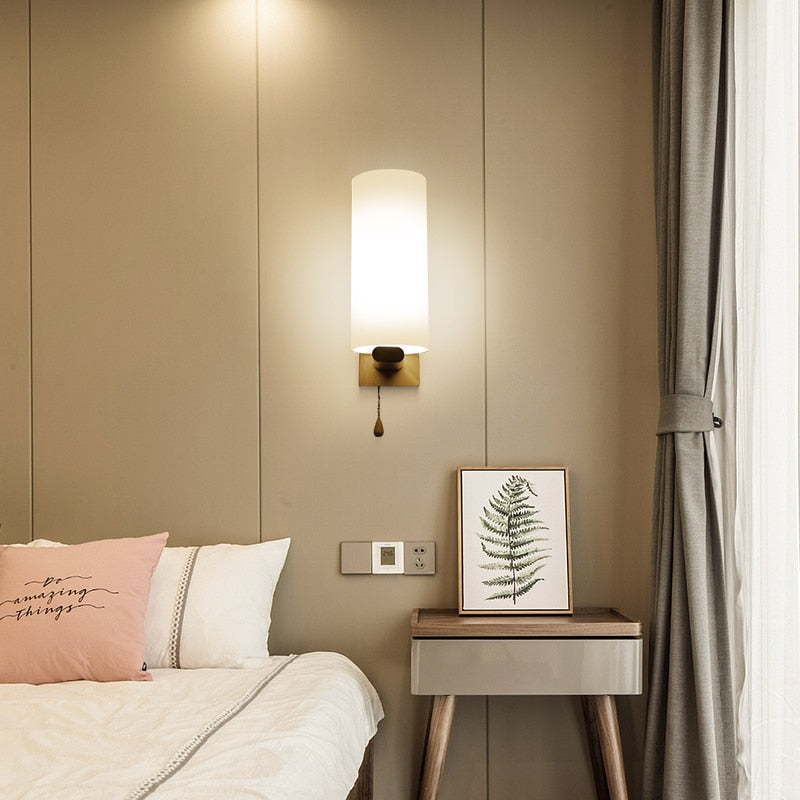 Lampe murale moderne en bois à diodes électroluminescentes