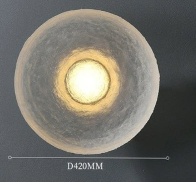 Frosted glass moon design sconce
