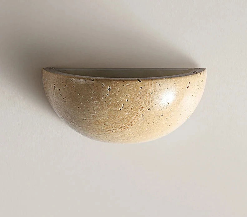 Wabi sabi stone wall lamp