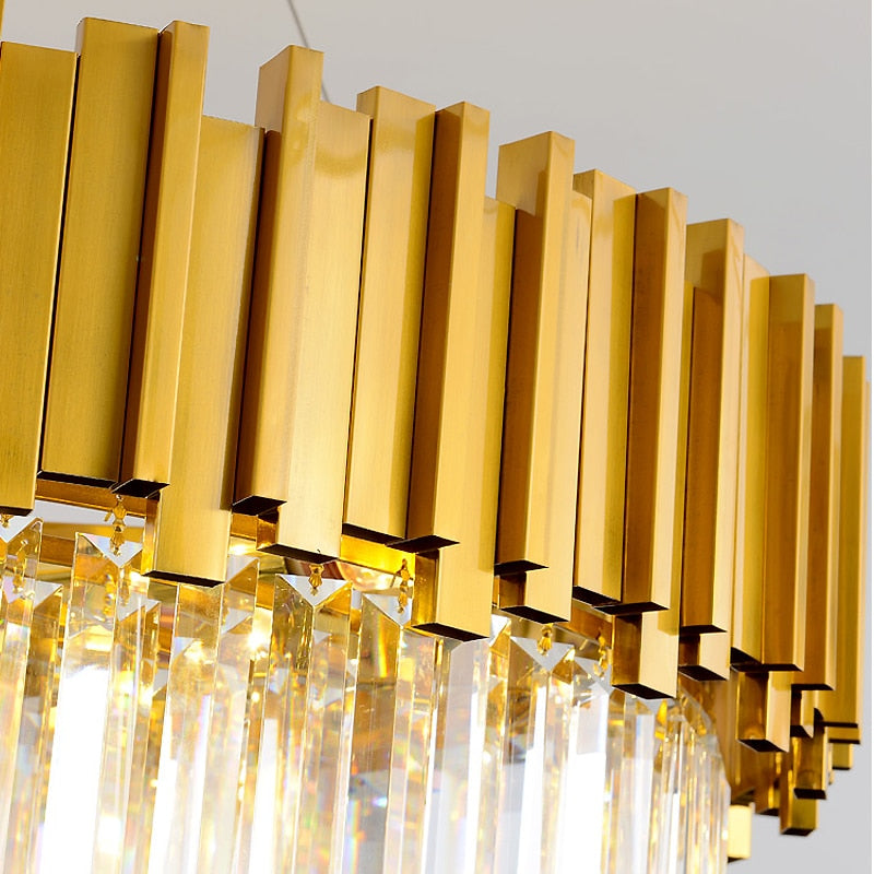 Goldener Kristall-Kronleuchter