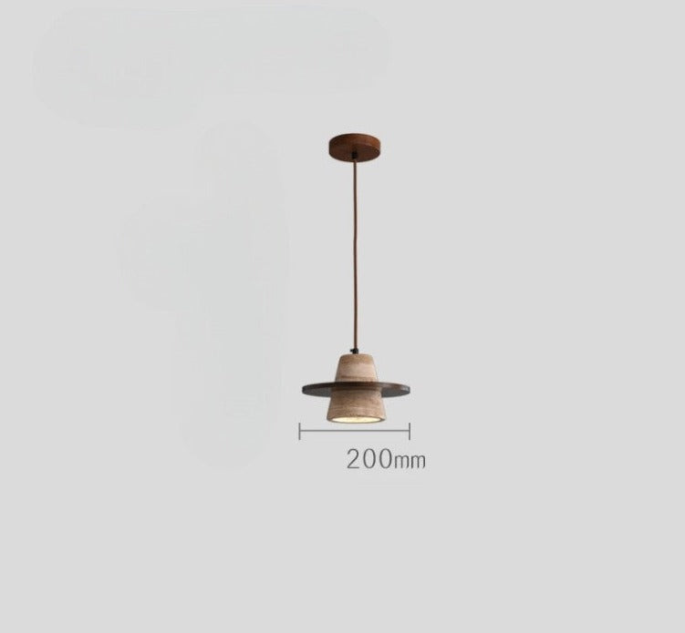 LUXE Travertijn stenen LED hanglamp
