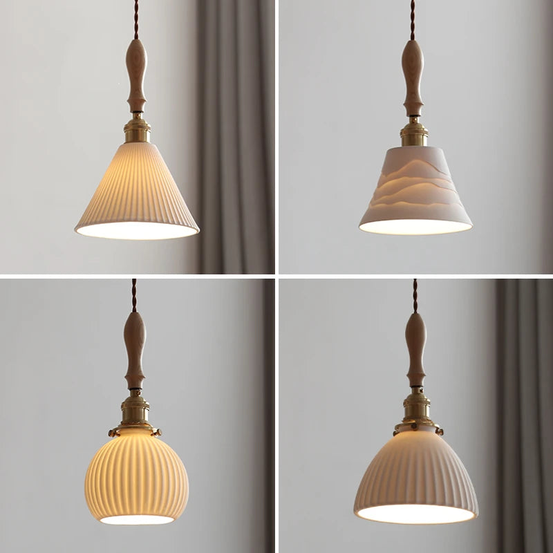 LUXELY suspension moderne minimaliste en céramique blanche