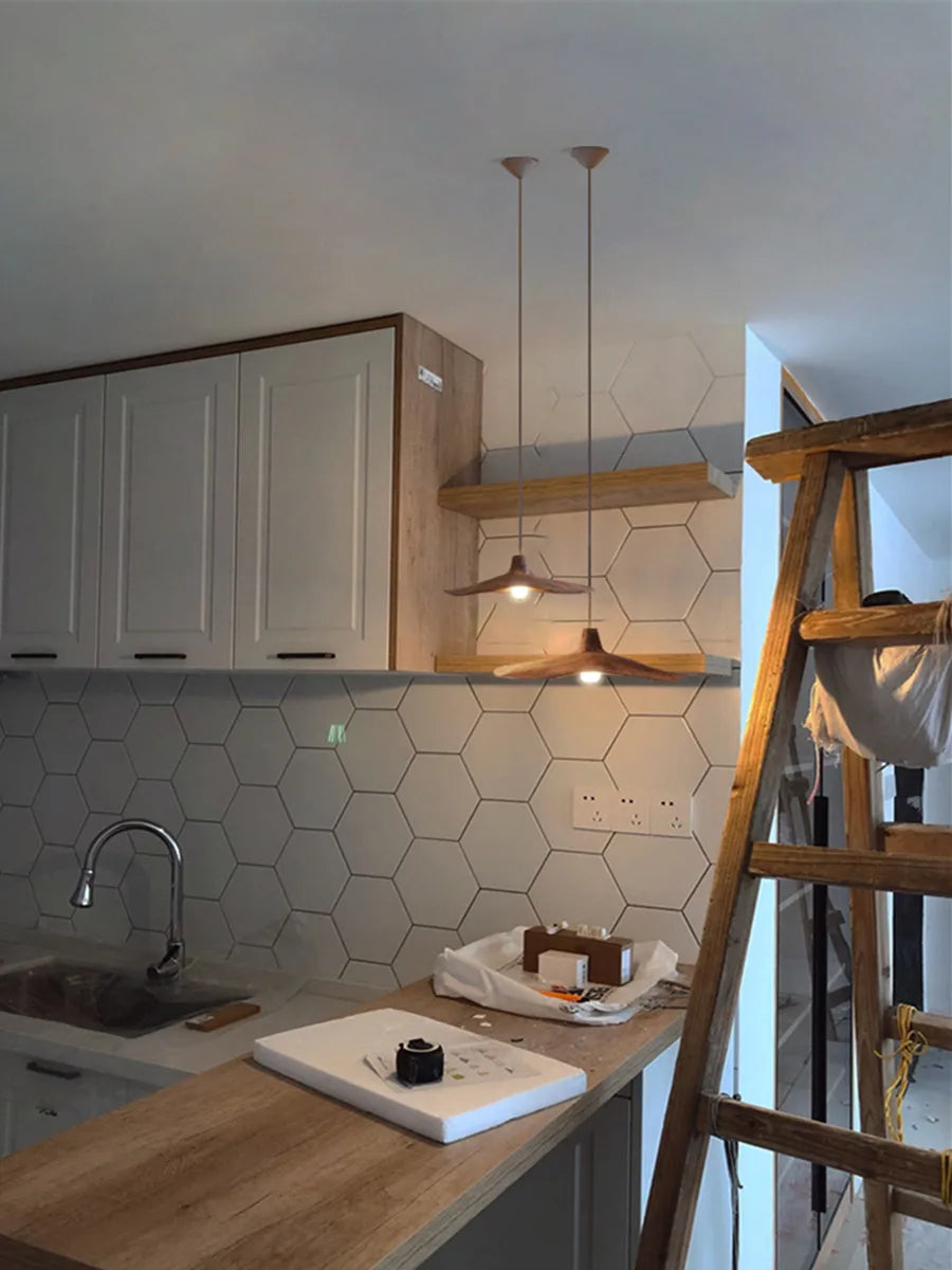 Wabi-sabi rustic pendant light