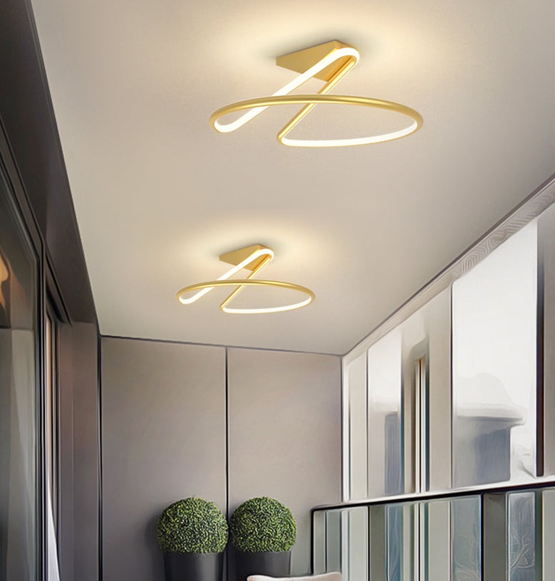 Nordic Minimalist Semi-Oval Ceiling Light