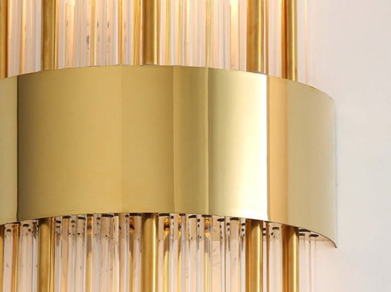 Gouden Kristallen Wandlamp