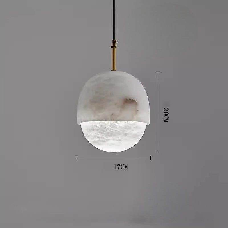 Lámpara colgante LED de mármol natural - Lámpara de techo contemporánea