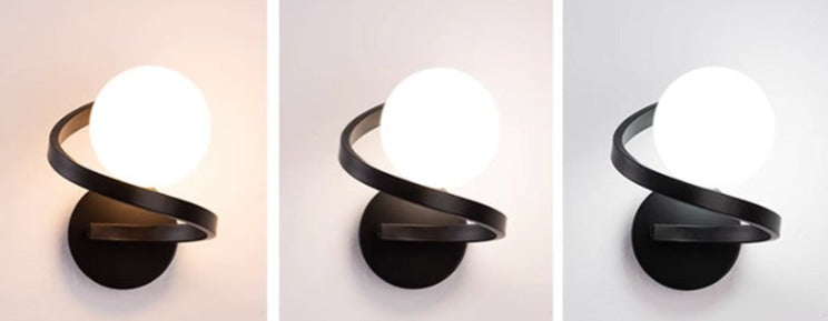 Lampe murale en spirale