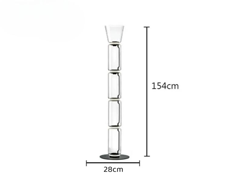 Italian minimalist glass floor lamp designer