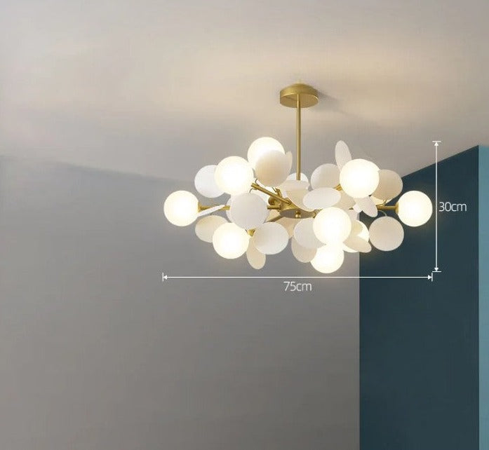 LUXE moderne glazen hanglamp met druivendesign