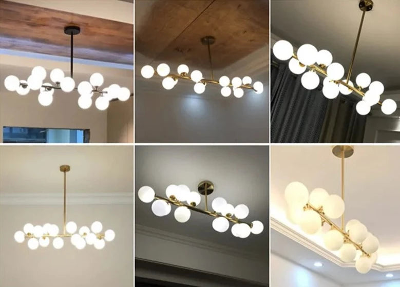 Nordischer Glühbirnen-Kronleuchter für das Esszimmer