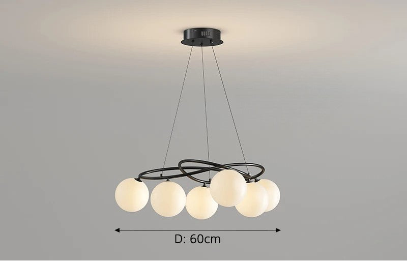French magnolia glass modern chandelier